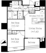リビオレゾン品川戸越 306 間取り図