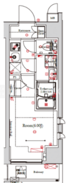 ガリシア武蔵小山 401 間取り図