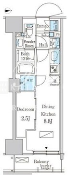 パークアクシス品川天王洲アイル 623 間取り図