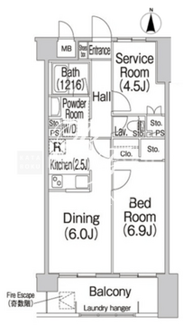 コンフォリア赤羽岩淵 202 間取り図