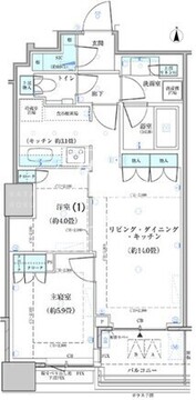 パークタワー勝どき S-630 間取り図