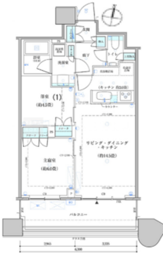 パークタワー勝どき S-938 間取り図