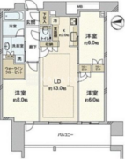 スカイズタワー＆ガーデン 3408 間取り図