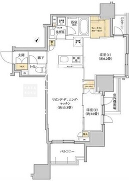 グレーシアフィット三軒茶屋 1402 間取り図