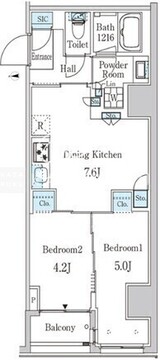 ザ・ライオンズフォーシア外神田 603 間取り図