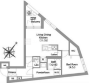 コンフォリア・リヴ渋谷本町 304 間取り図