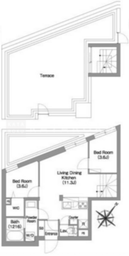 コンフォリア・リヴ渋谷本町 501 間取り図