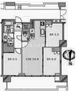 晴海フラッグ 38 間取り図
