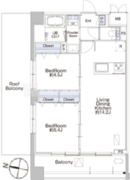 プロシード池上 709 間取り図