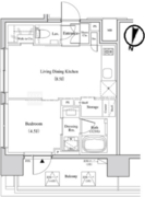 ザ・パークハビオ代々木 405 間取り図