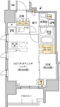 グレーシアフィット三軒茶屋 1301 間取り図