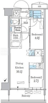 パークアクシス品川南大井パークフロント 534 間取り図