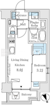 イプセ御成門 1302 間取り図
