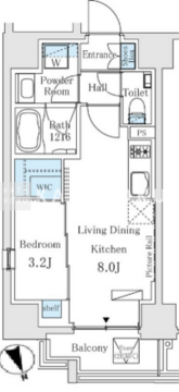 イプセ御成門 1301 間取り図
