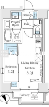 イプセ御成門 701 間取り図