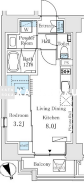 イプセ御成門 801 間取り図