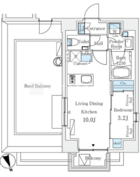 イプセ御成門 1501 間取り図
