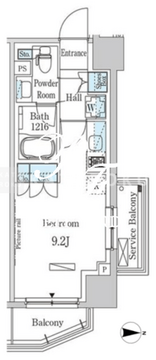 パークアクシス木場キャナルウエスト 809 間取り図