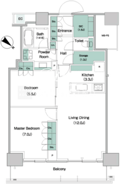 パークアクシス豊洲キャナル 223 間取り図