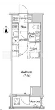 カーサスプレンディッド虎ノ門 502 間取り図