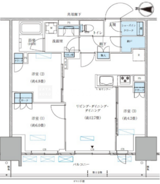 パークアクシス西大島コンフォートスクエア 1416 間取り図