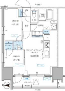 パークアクシス西大島コンフォートスクエア 1414 間取り図