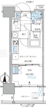 パークアクシス西大島コンフォートスクエア 403 間取り図