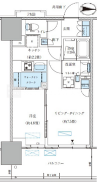 パークアクシス西大島コンフォートスクエア 424 間取り図