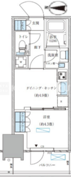 パークアクシス西大島コンフォートスクエア 430 間取り図