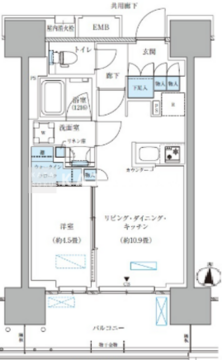 パークアクシス西大島コンフォートスクエア 613 間取り図
