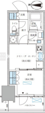 パークアクシス西大島コンフォートスクエア 930 間取り図