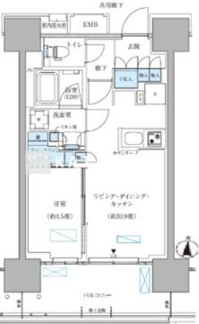 パークアクシス西大島コンフォートスクエア 1113 間取り図