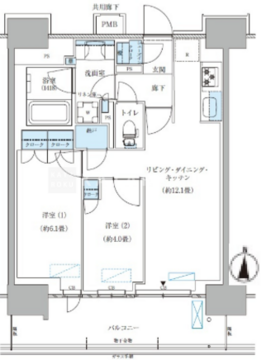 パークアクシス西大島コンフォートスクエア 1303 間取り図