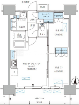 パークアクシス西大島コンフォートスクエア 1304 間取り図