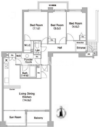コンフォリア碑文谷 103 間取り図