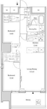 ザ・パークハビオ北千住 301 間取り図