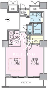 ロイヤルパークスタワー南千住 902 間取り図
