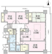 ロイヤルパークスタワー南千住 2215 間取り図