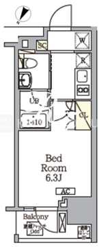 ジオエント白金台 505 間取り図