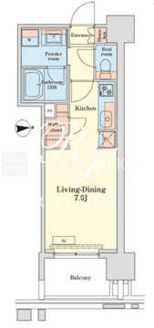 グランドプレシア芝浦 812 間取り図