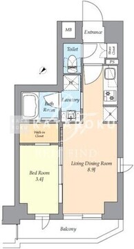 アイフラット渋谷西原 404 間取り図