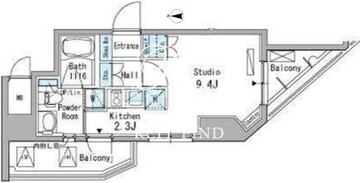パークアクシス駒込 1301 間取り図