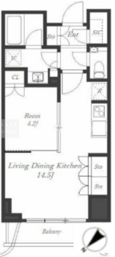 パークコート神宮北参道ザタワー 609 間取り図