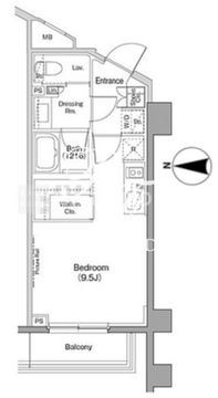ザ・パークハビオ柿の木坂 216 間取り図