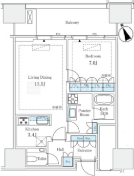 麻布台ヒルズレジデンスＢ棟 910 間取り図
