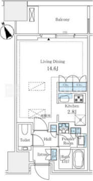麻布台ヒルズレジデンスＢ棟 908 間取り図
