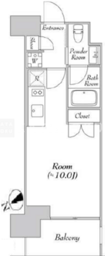 カナルフロント芝浦 1002 間取り図