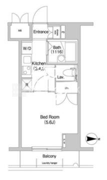 コンフォリア芝浦キャナル 610 間取り図
