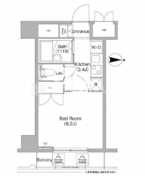 コンフォリア芝浦キャナル 809 間取り図