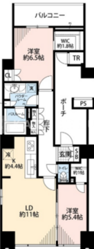ワールドシティタワーズ C-3201 間取り図